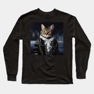 Bengal cat in snow Long Sleeve T-Shirt